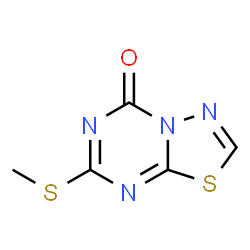ChemSpider 2D Image | 7-Methylthio-1,3,4-thiadiazolo(3,2-a)(1,3,5)triazine-5-one | C5H4N4OS2