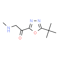 ChemSpider 2D Image | 1-(5-TERT-BUTYL-1,3,4-OXADIAZOL-2-YL)-2-(METHYLAMINO)ETHANONE | C9H15N3O2