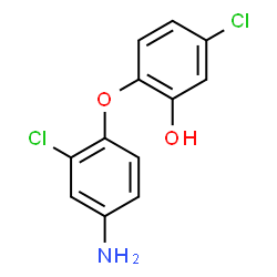 ChemSpider 2D Image | 2-(4-Amino-2-chlorophenoxy)-5-chlorophenol | C12H9Cl2NO2