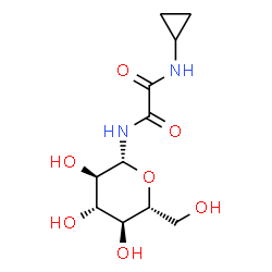 ChemSpider 2D Image | N-(BETA-D-GLUCOPYRANOSYL)-N'-CYCLOPROPYL OXALAMIDE | C11H18N2O7