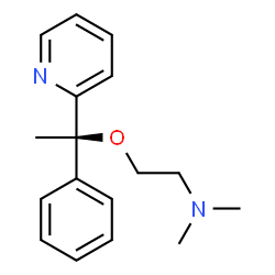 ChemSpider 2D Image | N,N-Dimethyl-2-[(1R)-1-phenyl-1-(2-pyridinyl)ethoxy]ethanamine | C17H22N2O
