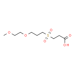 ChemSpider 2D Image | 3-{[3-(2-Methoxyethoxy)propyl]sulfonyl}propanoic acid | C9H18O6S