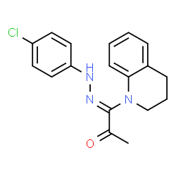 ChemSpider 2D Image | (1Z)-1-[(4-Chlorophenyl)hydrazono]-1-(3,4-dihydro-1(2H)-quinolinyl)acetone | C18H18ClN3O