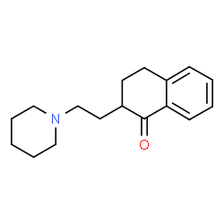 ChemSpider 2D Image | 2-[2-(1-Piperidinyl)ethyl]-3,4-dihydro-1(2H)-naphthalenone | C17H23NO