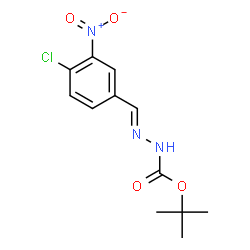 ChemSpider 2D Image | 2-Methyl-2-propanyl (2E)-2-(4-chloro-3-nitrobenzylidene)hydrazinecarboxylate | C12H14ClN3O4