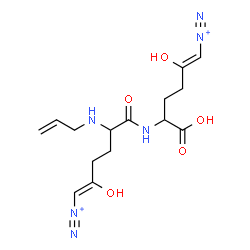 ChemSpider 2D Image | (1Z)-5-(Allylamino)-6-{[(4Z)-1-carboxy-5-diazonio-4-hydroxy-4-penten-1-yl]amino}-2-hydroxy-6-oxo-1-hexene-1-diazonium | C15H22N6O5