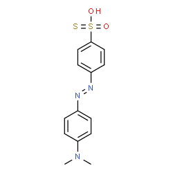 ChemSpider 2D Image | 4-{(E)-[4-(Dimethylamino)phenyl]diazenyl}benzenesulfonothioic O-acid | C14H15N3O2S2