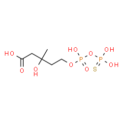 ChemSpider 2D Image | 3-Hydroxy-5-{[hydroxy(thiophosphonooxy)phosphoryl]oxy}-3-methylpentanoic acid | C6H14O9P2S