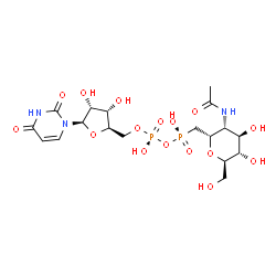 ChemSpider 2D Image | URIDINE-DIPHOSPHATE-METHYLENE-N-ACETYL-GLUCOSAMINE | C18H29N3O16P2