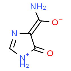ChemSpider 2D Image | (E)-Amino(5-oxo-1,5-dihydro-4H-imidazol-1-ium-4-ylidene)methanolate | C4H5N3O2
