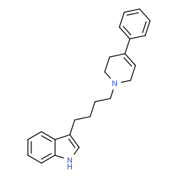 ChemSpider 2D Image | 3-[4-(4-Phenyl-3,6-dihydro-1(2H)-pyridinyl)butyl]-1H-indole | C23H26N2