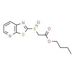 ChemSpider 2D Image | Butyl ([1,3]thiazolo[5,4-b]pyridin-2-ylsulfinyl)acetate | C12H14N2O3S2