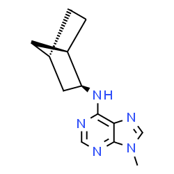 ChemSpider 2D Image | N-[(1R,2S,4S)-Bicyclo[2.2.1]hept-2-yl]-9-methyl-9H-purin-6-amine | C13H17N5