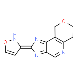 ChemSpider 2D Image | (2E)-2-(1,2-Oxazol-3(2H)-ylidene)-2,6,7,9-tetrahydroimidazo[4,5-d]pyrano[4,3-b]pyridine | C12H10N4O2
