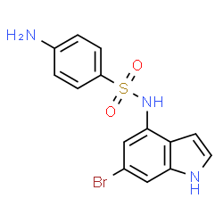 ChemSpider 2D Image | 4-Amino-N-(6-bromo-1H-indol-4-yl)benzenesulfonamide | C14H12BrN3O2S
