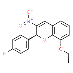 ChemSpider 2D Image | (2R)-8-Ethoxy-2-(4-fluorophenyl)-3-nitro-2H-chromene | C17H14FNO4