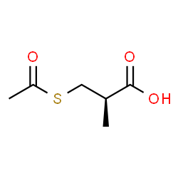 ChemSpider 2D Image | (2R)-3-(acetylthio)-2-methylpropanoic acid | C6H10O3S