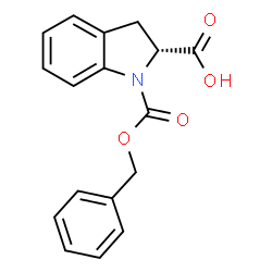 ChemSpider 2D Image | (2R)-1-[(Benzyloxy)carbonyl]-2-indolinecarboxylic acid | C17H15NO4