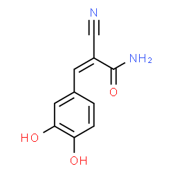 ChemSpider 2D Image | (2Z)-2-Cyano-3-(3,4-dihydroxyphenyl)acrylamide | C10H8N2O3