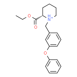 ChemSpider 2D Image | (2S)-2-(Ethoxycarbonyl)-1-(3-phenoxybenzyl)piperidinium | C21H26NO3