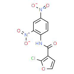 ChemSpider 2D Image | 2-Chloro-N-(2,4-dinitrophenyl)-3-furamide | C11H6ClN3O6