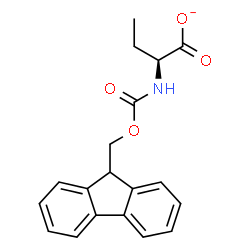 ChemSpider 2D Image | (2S)-2-{[(9H-Fluoren-9-ylmethoxy)carbonyl]amino}butanoate | C19H18NO4