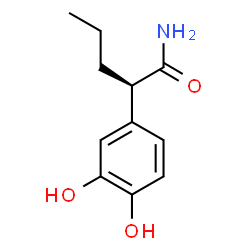 ChemSpider 2D Image | (R)-2-(3,4-dihydroxyphenyl)valeramide | C11H15NO3