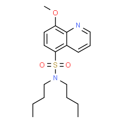 ChemSpider 2D Image | N,N-Dibutyl-8-methoxy-5-quinolinesulfonamide | C18H26N2O3S