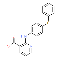 ChemSpider 2D Image | 2-{[4-(Phenylsulfanyl)phenyl]amino}nicotinic acid | C18H14N2O2S