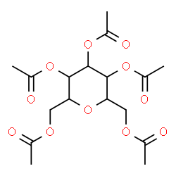 ChemSpider 2D Image | 2,6-Bis(acetoxymethyl)tetrahydro-2H-pyran-3,4,5-triyl triacetate | C17H24O11
