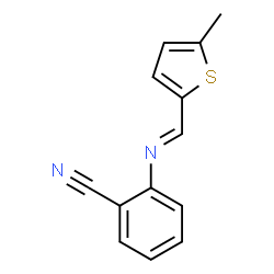 ChemSpider 2D Image | Benzonitrile, 2-(5-methyl-2-thienylmethylideneamino)- | C13H10N2S