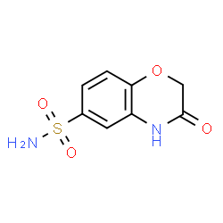 ChemSpider 2D Image | 3-Oxo-3,4-dihydro-2H-1,4-benzoxazine-6-sulfonamide | C8H8N2O4S