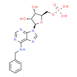 ChemSpider 2D Image | N-Benzyladenosine 5'-(dihydrogen phosphate) | C17H20N5O7P