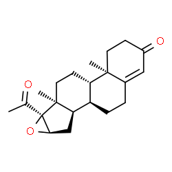 ChemSpider 2D Image | (14beta,16alpha)-16,17-Epoxypregn-4-ene-3,20-dione | C21H28O3