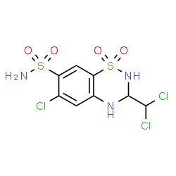 ChemSpider 2D Image | Trichlormethiazide | C8H8Cl3N3O4S2