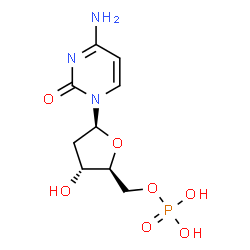ChemSpider 2D Image | 2'-deoxy-L-ribo-furanosyl cytosine-5'-monophosphate | C9H14N3O7P