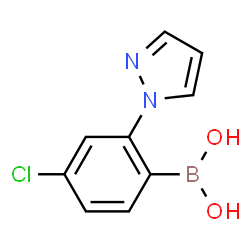 ChemSpider 2D Image | [4-Chloro-2-(1H-pyrazol-1-yl)phenyl]boronic acid | C9H8BClN2O2