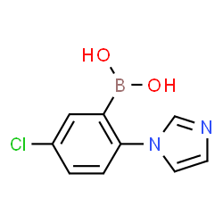 ChemSpider 2D Image | [5-Chloro-2-(1H-imidazol-1-yl)phenyl]boronic acid | C9H8BClN2O2