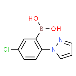 ChemSpider 2D Image | [5-Chloro-2-(1H-pyrazol-1-yl)phenyl]boronic acid | C9H8BClN2O2