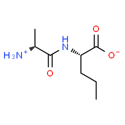 ChemSpider 2D Image | (2S)-2-{[(2R)-2-Ammoniopropanoyl]amino}pentanoate | C8H16N2O3