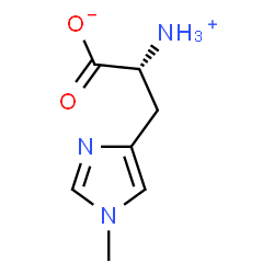 ChemSpider 2D Image | (2R)-2-Ammonio-3-(1-methyl-1H-imidazol-4-yl)propanoate | C7H11N3O2