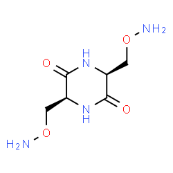 ChemSpider 2D Image | (3S,6S)-3,6-Bis[(aminooxy)methyl]-2,5-piperazinedione | C6H12N4O4