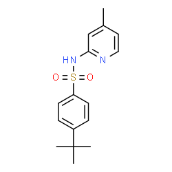 ChemSpider 2D Image | 4-tert-Butyl-N-(4-methylpyridin-2-yl)benzenesulfonamide | C16H20N2O2S