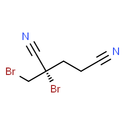 ChemSpider 2D Image | (2S)-2-Bromo-2-(bromomethyl)pentanedinitrile | C6H6Br2N2