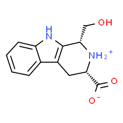 ChemSpider 2D Image | (1R,3S)-1-(Hydroxymethyl)-2,3,4,9-tetrahydro-1H-beta-carbolin-2-ium-3-carboxylate | C13H14N2O3