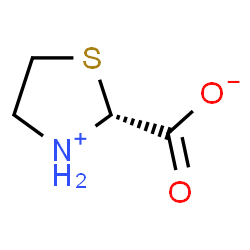 ChemSpider 2D Image | (2R)-1,3-Thiazolidin-3-ium-2-carboxylate | C4H7NO2S