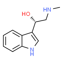 ChemSpider 2D Image | (1S)-1-(1H-Indol-3-yl)-2-(methylamino)ethanol | C11H14N2O