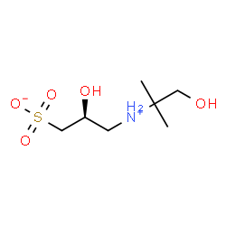 ChemSpider 2D Image | (2S)-2-Hydroxy-3-[(1-hydroxy-2-methyl-2-propanyl)ammonio]-1-propanesulfonate | C7H17NO5S