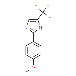 ChemSpider 2D Image | 2-(4-Methoxyphenyl)-5-(trifluoromethyl)-1H-imidazole | C11H9F3N2O