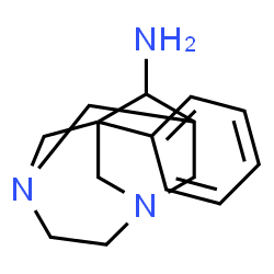 ChemSpider 2D Image | 1-Phenyl-3,6-diazatricyclo[4.3.1.1~3,8~]undecan-9-amine | C15H21N3
